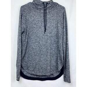 Athleta Womens Med Black Uptempo Long Sleeve Hoodie Athletic Sweatshirt 382882